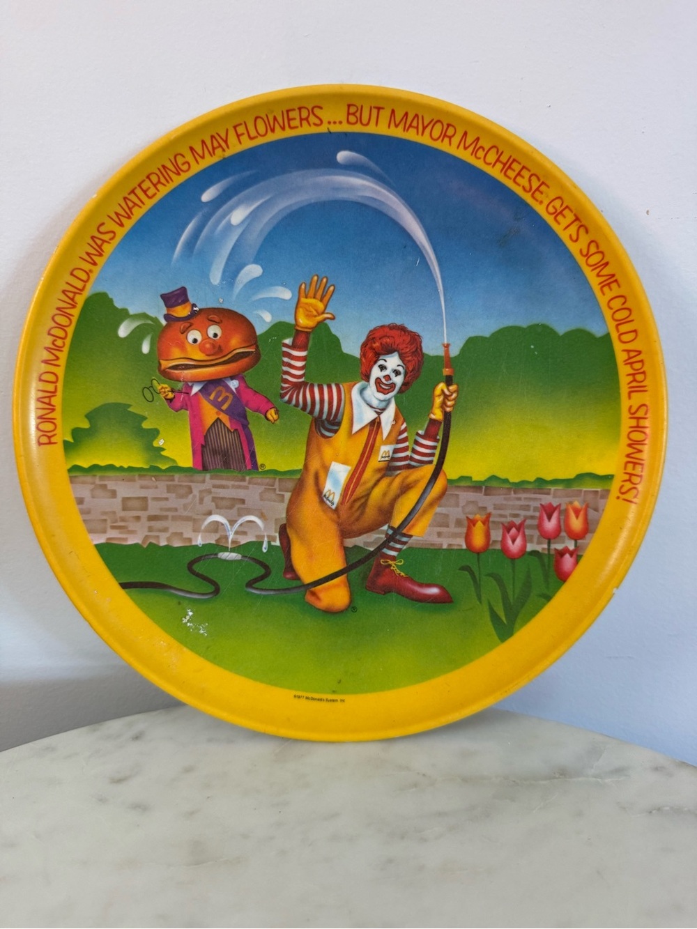 Ronald McDonald 1977 Vintage Dinner Plate 10" Collectible Rare
